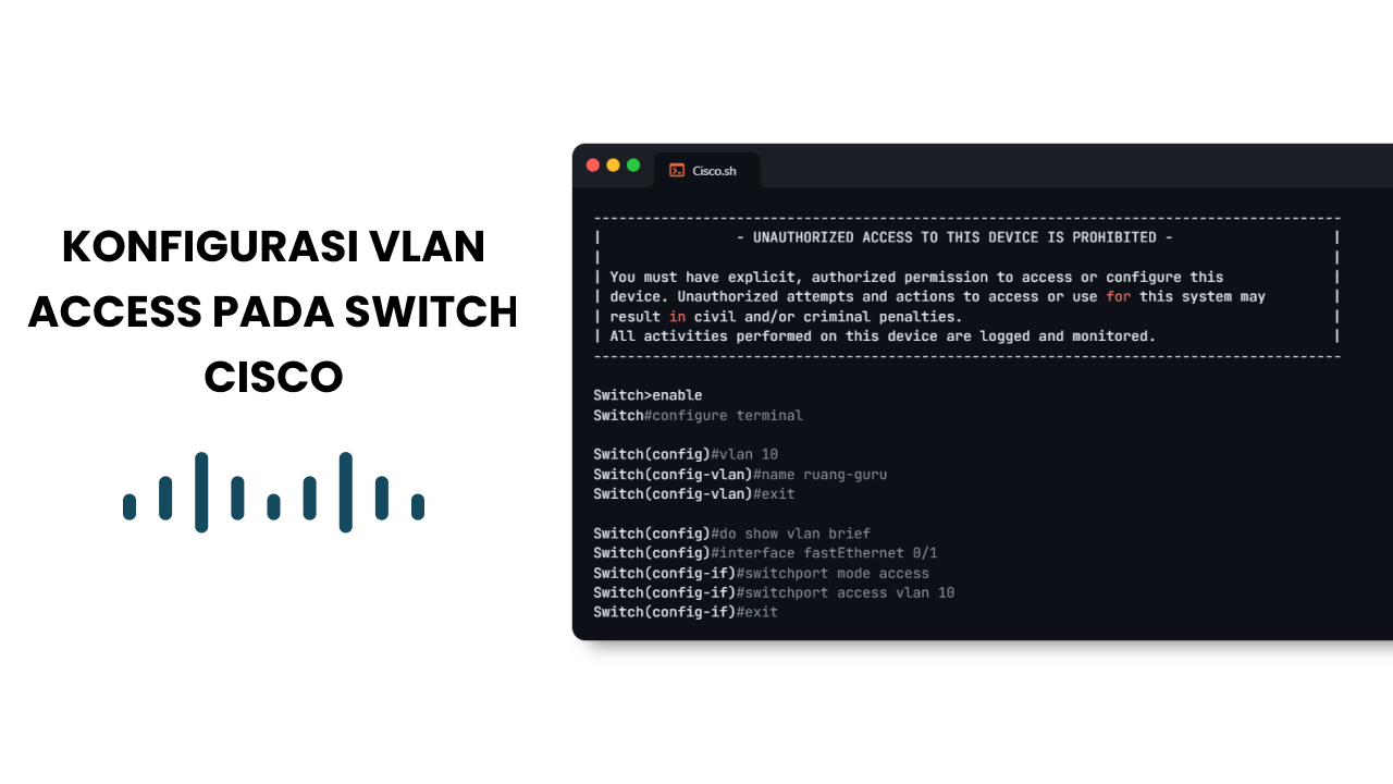 Cisco - Cara Membuat VLAN Pada Interface Router Cisco