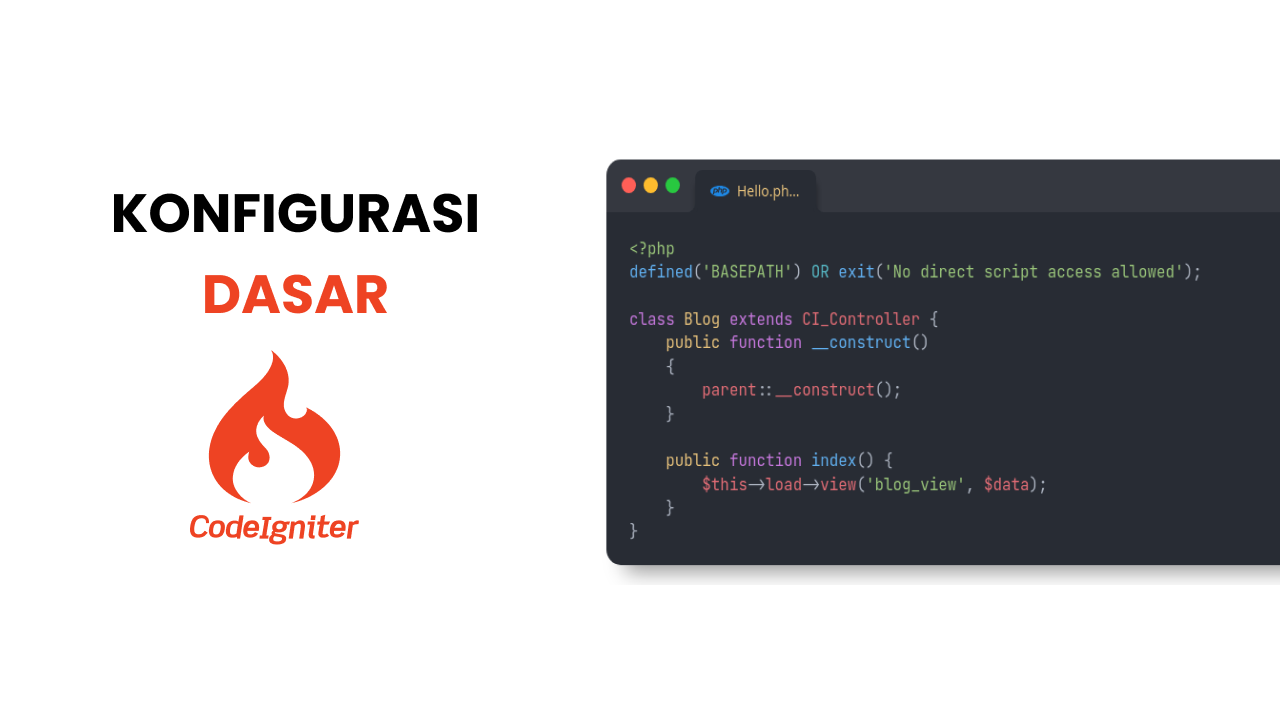 Codeigniter - Configurasi Dasar