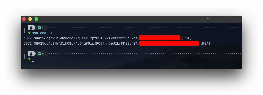 SSH Key Add List