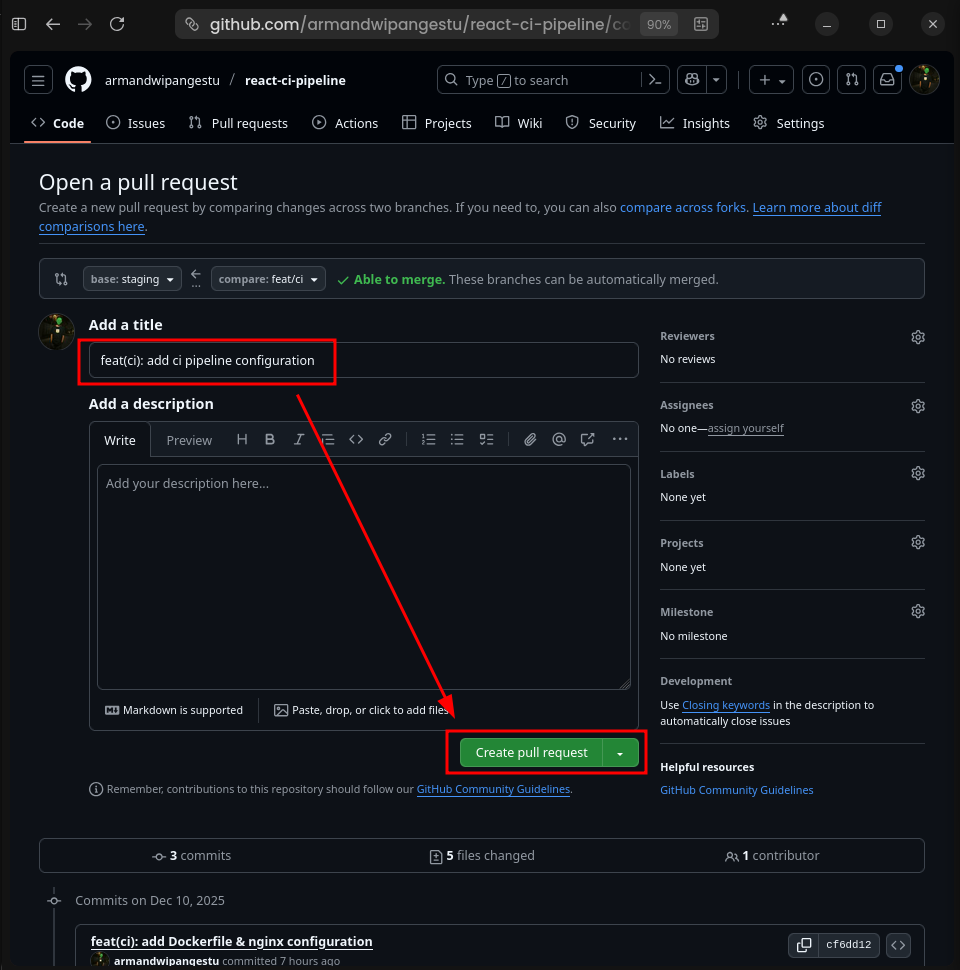 GitHub Create PR 2