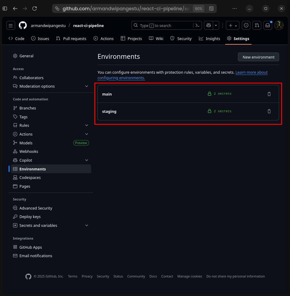 GitHub Env Info