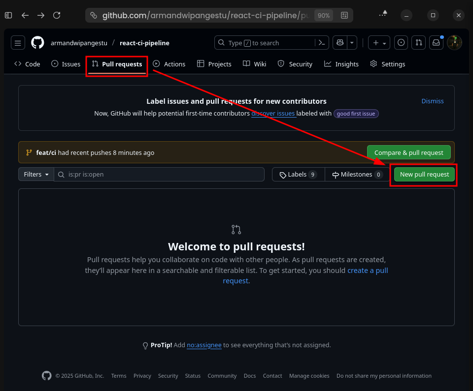 GitHub Open PR