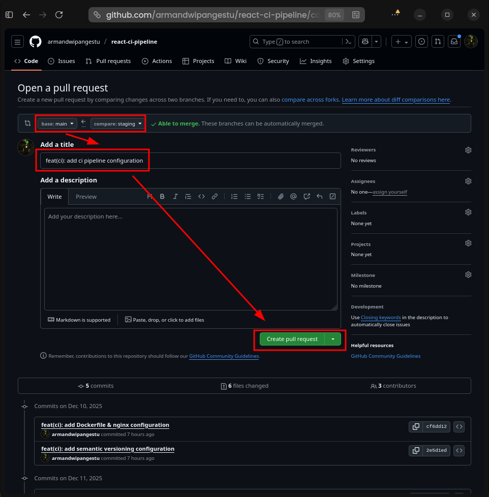 GitHub Open PR Main