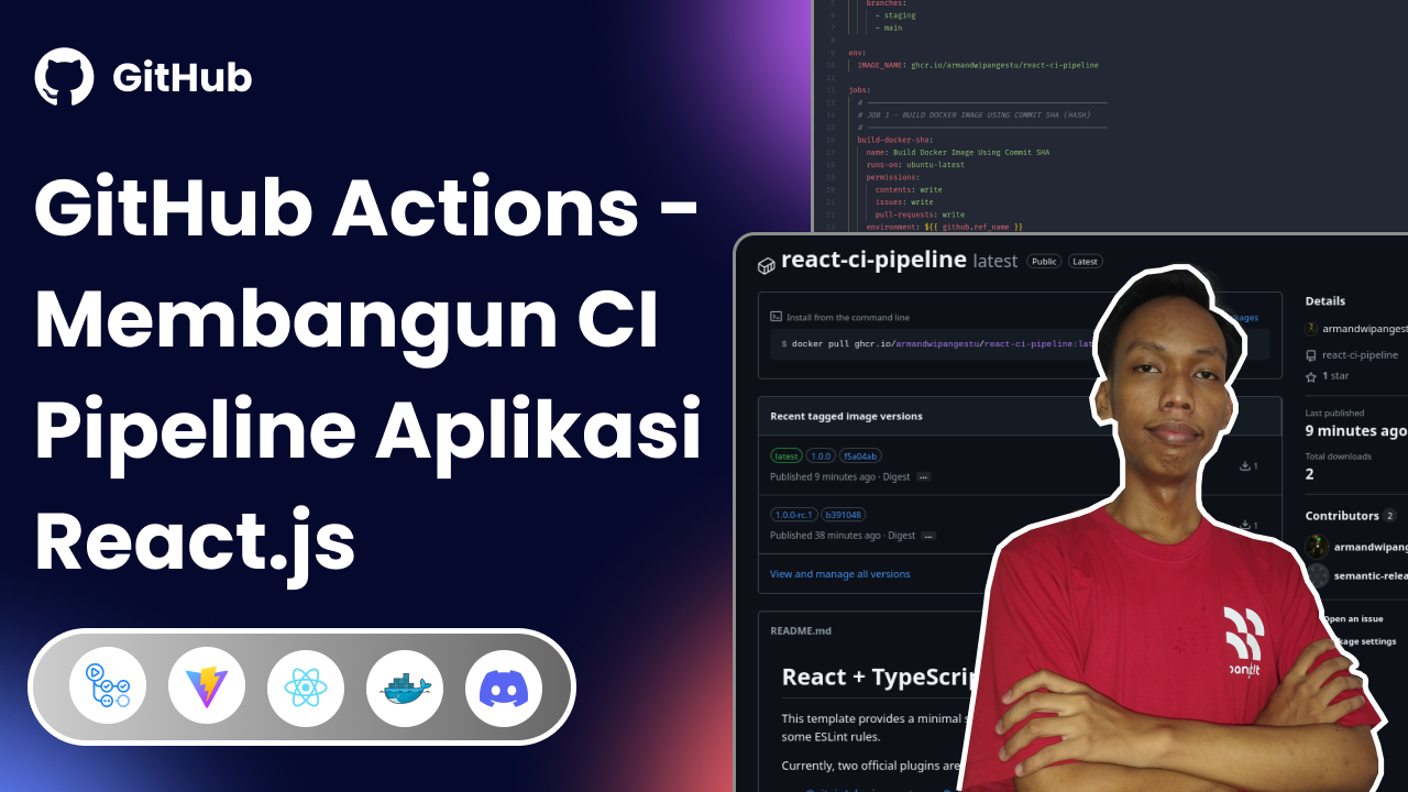 GitHub Actions - Membangun CI Pipeline Aplikasi React.js