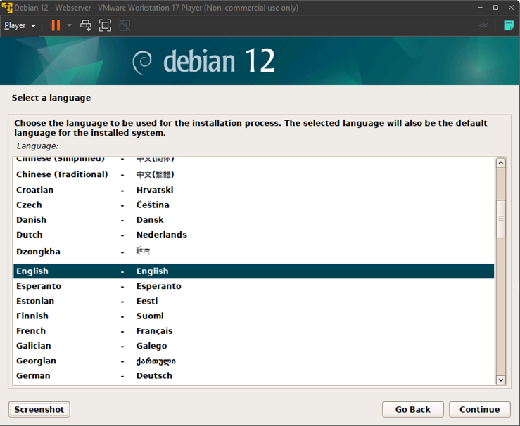 Select a language
